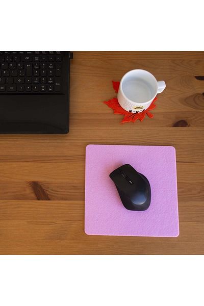 garaccu Felt Soft Textured Stylish Mouse Pad Pink
