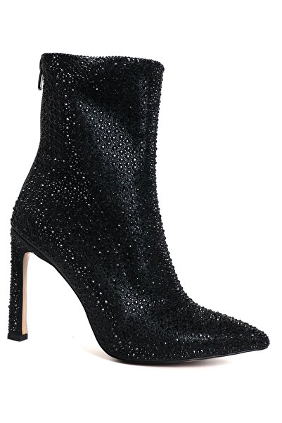 OZ AYAKKABI Siyah Taşlı Kadın Bot