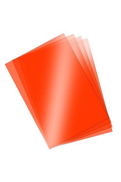 Ümraniye Hobi Sanat Colorful Acetate Paper PVC 250 Micron A4 Orange Pack of 5