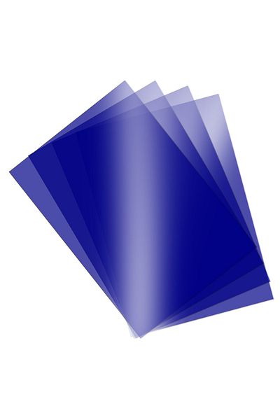 Ümraniye Hobi Sanat Colorful Acetate Paper PVC 250 Micron A4 Blue 5 Pieces