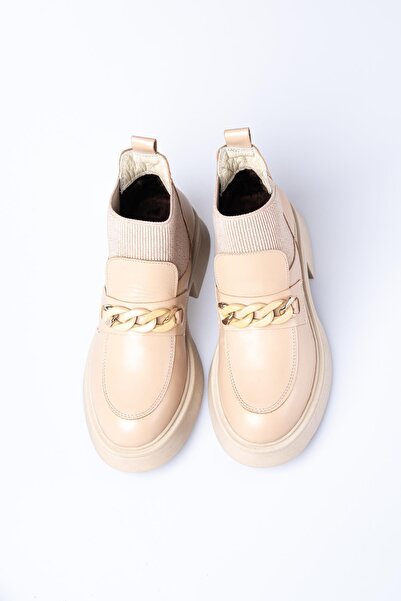 ALBİNİ Hakiki Deri Kadın Günlük Zincirli Bot 1042522k