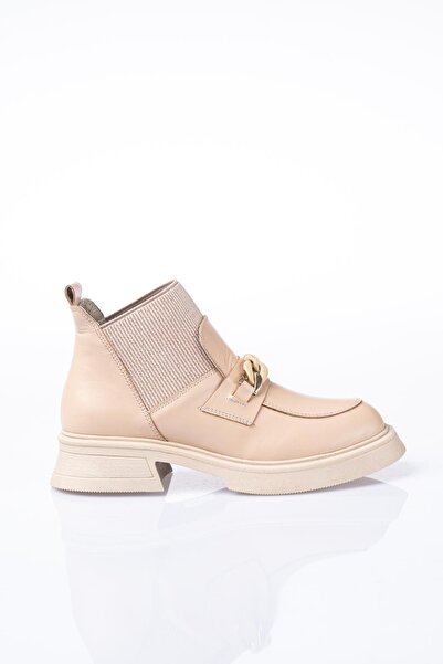 ALBİNİ Hakiki Deri Kadın Günlük Zincirli Bot 1042522k