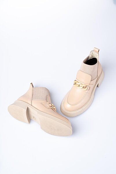 ALBİNİ Hakiki Deri Kadın Günlük Zincirli Bot 1042522k