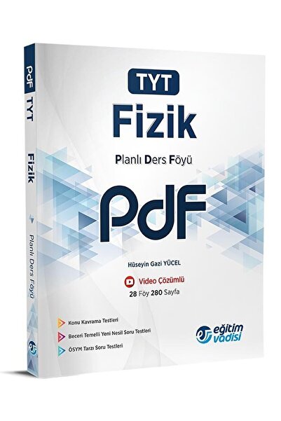Eğitim Vadisi Tyt Fizik Pdf Planlı Ders Föyü Video Çözümlü Yayınları