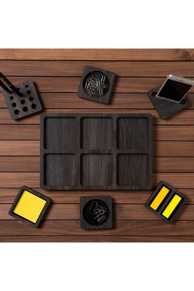 Vigo Wood Wooden Desktop Organizer Office Desk Organizer New Business Gift Walnut Md05a