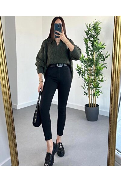 Niceboutique Füme Yüksek Bel Skinny Jean