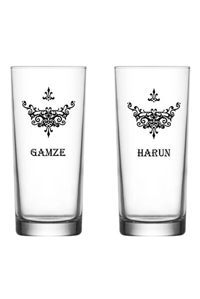 blackbonds 2 Li Isimli Kişiye Özel Baskılı Rakı Bardağı Ve Meşrubat Bardağı H...