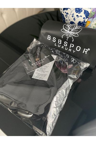 BSBSPOR Ανδρικό Μαύρο Oversize Φούτερ Sports Jogger