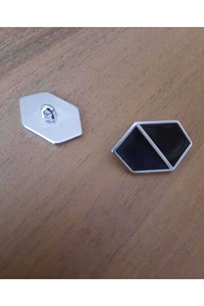 İMREN AKSESUAR زر معدني مطلي بالنيكل باللون الأسود مقاس 2.5 سم، عبوة واحدة مك...