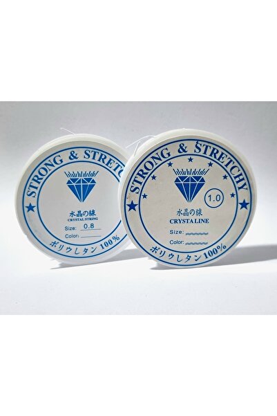 erdoğan hobi Snur de cauciuc 2 buc (1mm 0,8mm) Snur transparent pentru mărgel...