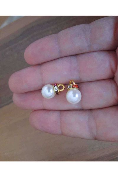 İMREN AKSESUAR 1 cm 7 Pcs Colorful Crystal Stone Pearl Button