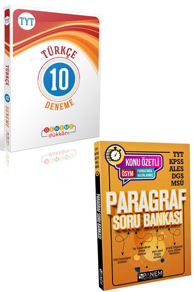 Deneme dükkanı Türkçe 10 Deneme + Panem Paragraf Soru Bankası