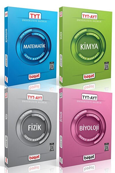 Başat Yayınları Tyt-ayt Matematik-fizik-kimya-biyoloji Soru Bankası Seti