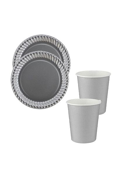 DÜVENCİ TİCARET Silver Plate-glass Set