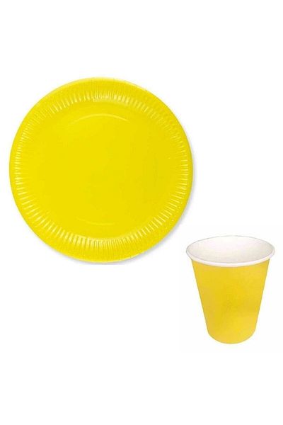 DÜVENCİ TİCARET Yellow Plate-glass Set
