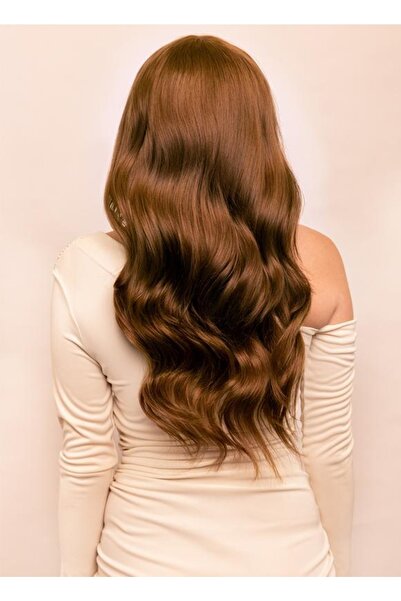 CESLİFE قطعة شعر نحاسية كراميل نصف قمر - شعر مقاوم للحرارة