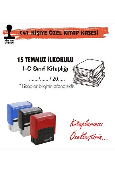 Kaşem Kitap Kurtlarına Ve Kişiye Özel Kitap Kaşesi C41