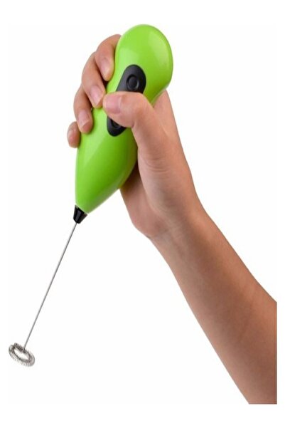 alpanya Mini Pilli Pembe Kahve Krema Köpürtücü Karıştırıcı Mikser Portatif Ka...