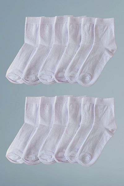 Ollero Детски ученически чорапи, бели, 12 чифта