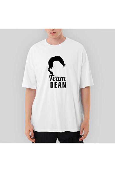 Z zepplin Tricou alb supradimensionat pentru fete Glimore Team Dean