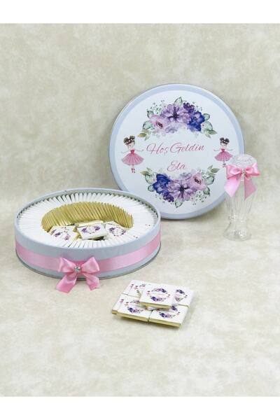 TuNa Chocolate 100 Adet Isme Özel Kız Bebek Çikolatası