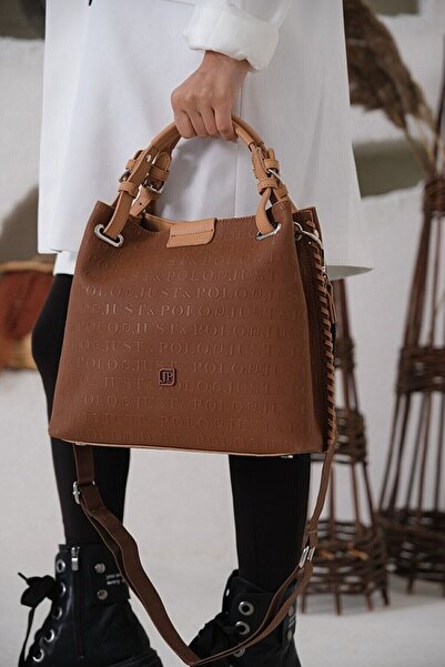 Just Polo Kadın Örgülü 5 Bölmeli El Ve Omuz Çantası