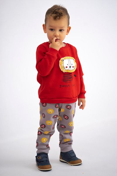 Harika KIDS Baby Boy 3 Thread Piece Thick Cotton Mascot Cycling Yakabasic Tracksuit Set
