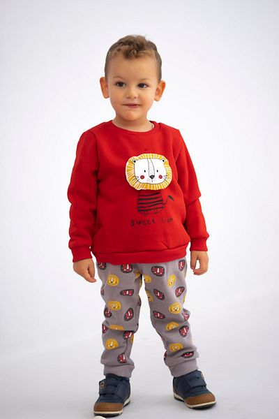 Harika KIDS Baby Boy 3 Thread Piece Thick Cotton Mascot Cycling Yakabasic Tracksuit Set
