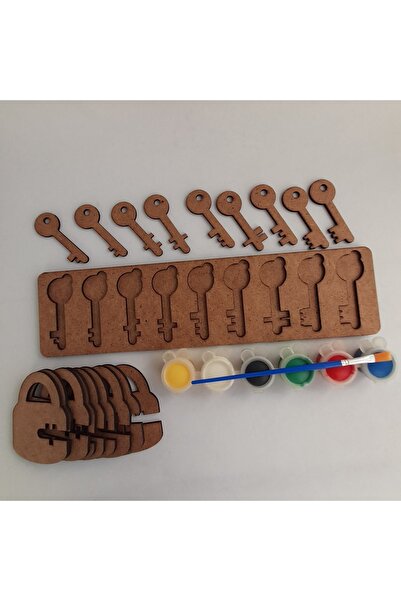 Ebrulisler لعبة مطابقة قفل مفتاح مونتيسوري، مجموعة هوايات الرسم