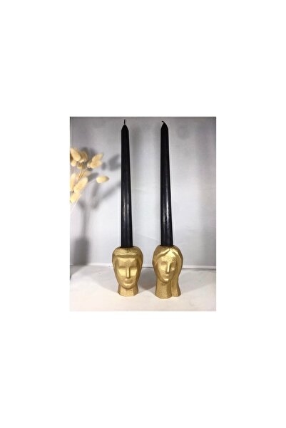 Pelirum Couple 2'li Şamdan Mumluk Gold