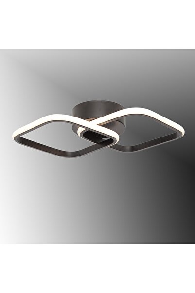TT AYDINLATMA Tt405-2-sy Mat Siyah 2 Li Kare ( Sarı Işık ) Led Avize