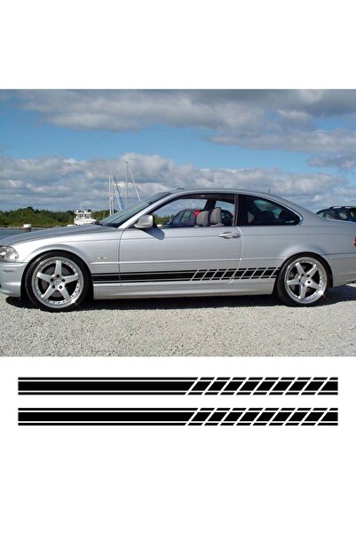 Vegatasarım Oto Araba Yan Kapı Sticker Çıkartma - Capsrace - Siyah