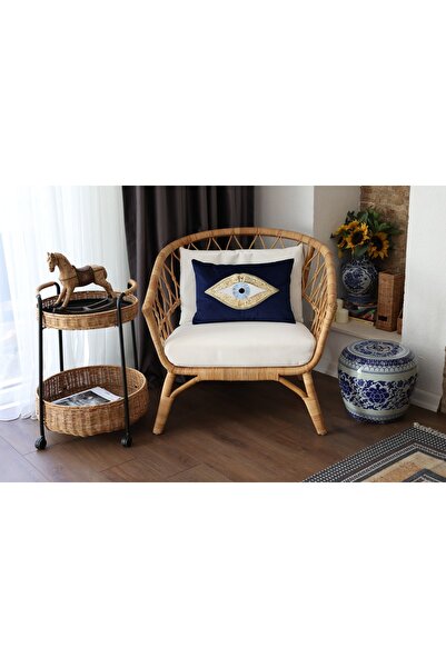 ge living Husă de pernă decorativă din catifea cu model de ochi (35 x 50)