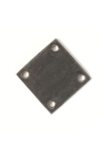 DM METAL Plakaj Demiri 15cmx15cm 4 Delikli Kare Flanş Demiri 5mm