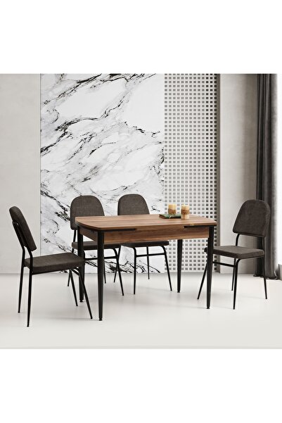 Eymense Menekşe 4 Sandalyeli Mutfak Masa Takımı