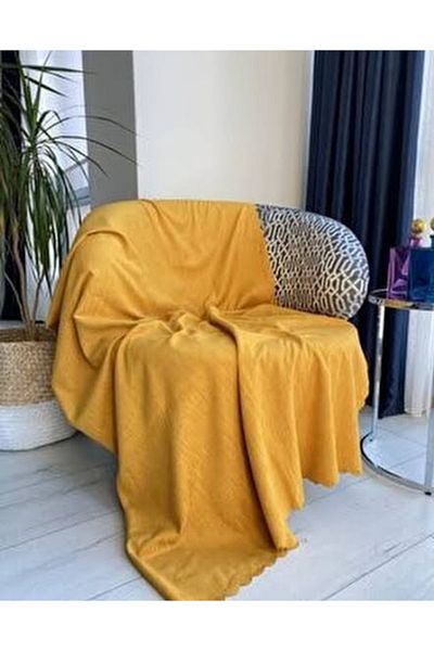 SÜMER Chenille Sofa Cover - Mustard - Gramaged Product