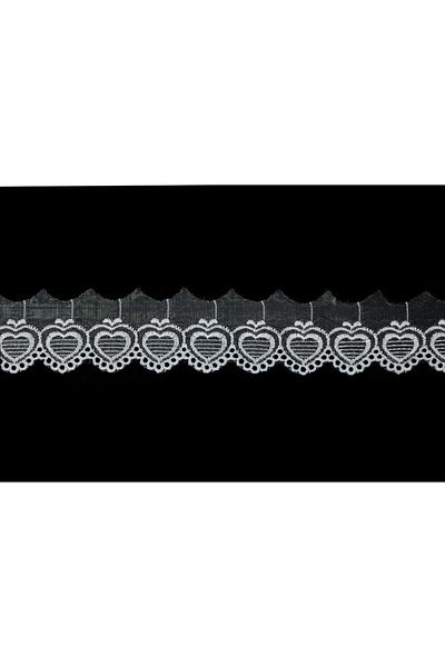 Nazarone Organza Guipure 40164 9mt-alb