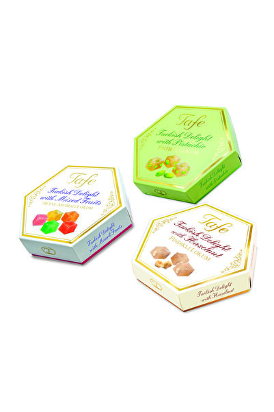 TAFE 3 عبوات من البهجة التركية - صندوق سداسي بنكهة الفستق والمكسرات والفواكه ...