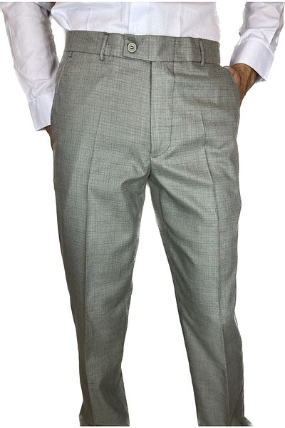 APT PRESTIGE Men's Dark Gray Classic Fabric Trousers