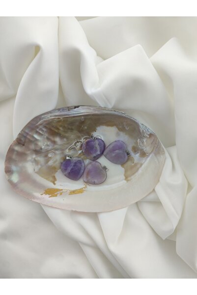 Senseour Kalp Şeklinde Ametist Kolye Ucu