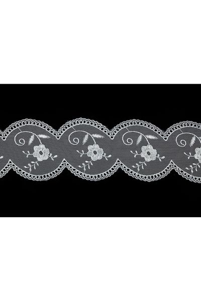 Nazarone Tulle Guipure 8083 9m-white