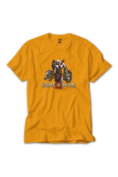 Z zepplin Κίτρινο T-shirt God Of War Kratos Lion