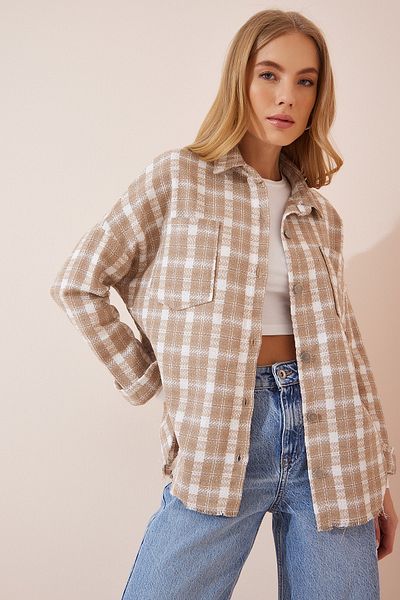 Happiness İstanbul Jacke - Beige - Oversized