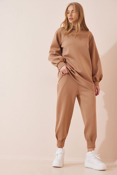 Happiness İstanbul Sweatsuit - Beige - Oversize