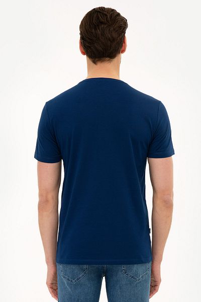Pierre Cardin Μπλουζάκι Navy Blue Slim Fit Crew Neck
