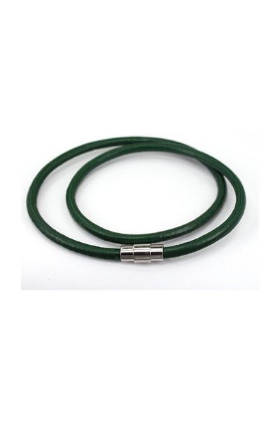 Alnis Atelier Green Leather Bracelet