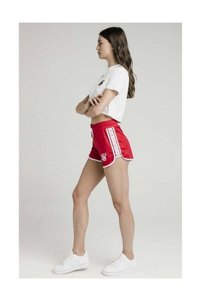 Siksilk Women's Red Striped Shorts