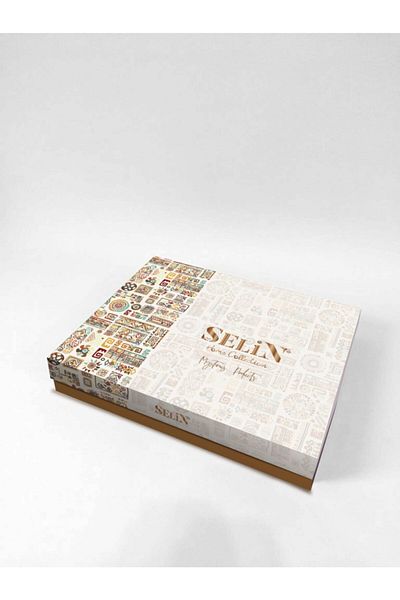 Selin Boxed Luxury 6 Piece Dowry Pique Set - River - Powder Color