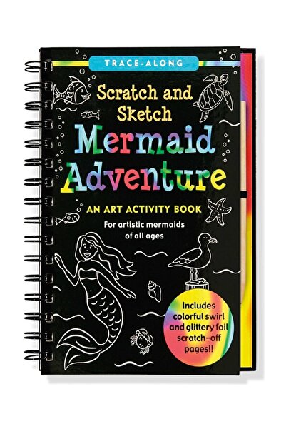 Peter Pauper Press Scratch and Sketch Mermaid Adventure Excavation Learning Book