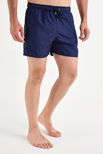 DYNAMO Ανδρικό σορτς κολύμβησης Navy Blue με τσέπες με φερμουάρ